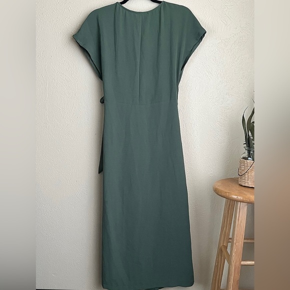 Green Zara Wrap Dress - Picture 7 of 9